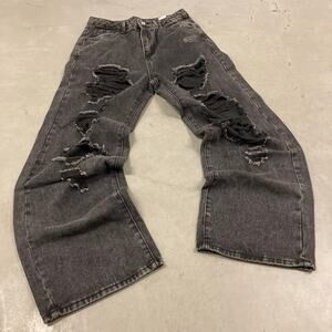 Baggy Y2K black ripped Jeans 29x29